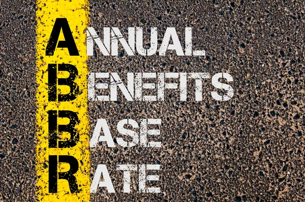 Business Acronym ABBR as Annual Benefits Base Rate — ストック写真