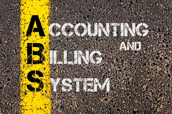 Acrónimo de negócio ABS como sistema de contabilidade e faturamento — Fotografia de Stock