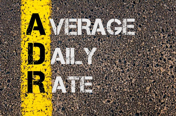 Business Acronym ADR as Average Daily Rate — Stok fotoğraf