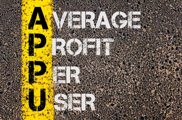 Business Acronym APPU as Average Profit per User — стоковое фото