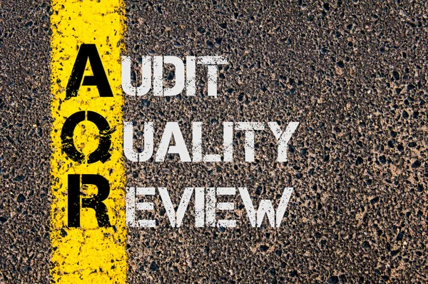 Business Acronym AQR as Audit Quality Review — Zdjęcie stockowe