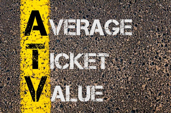 Business Acronym ATV as Average Ticket Value — 스톡 사진