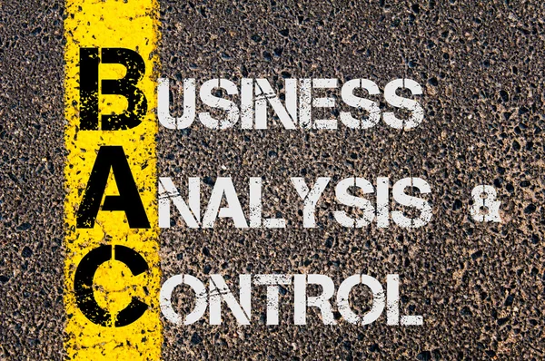 Acrónimo de negócio BAC como Business Analysis and Control — Fotografia de Stock