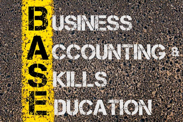 Business Acronym BASE as Business Accounting and Skills Education — Stok fotoğraf