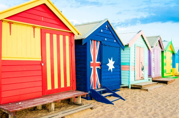 Bathing boxes at Brighton Beach, Australia — Stock Photo, Image