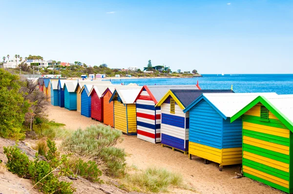 Cajas de baño en Brighton Beach, Australia — Foto de Stock