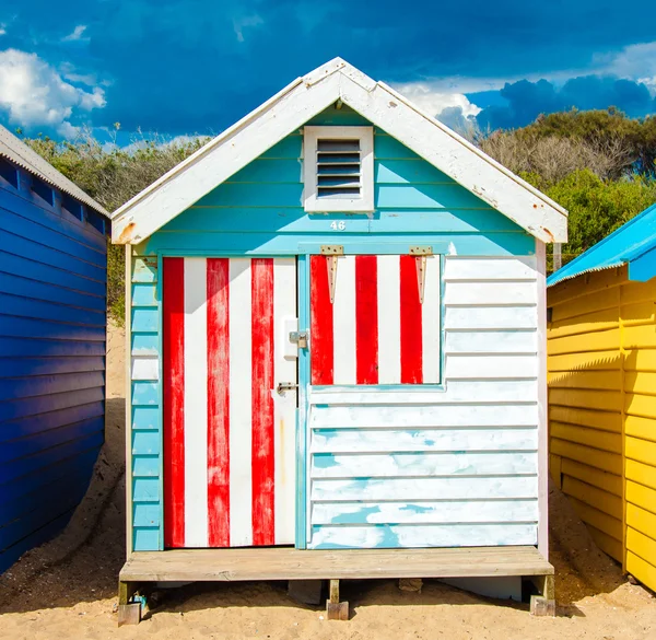 Banyo kutulara Brighton Beach, Avustralya — Stok fotoğraf