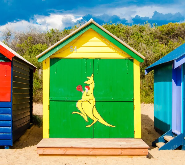 Caixas de banho em Brighton Beach, Austrália — Fotografia de Stock