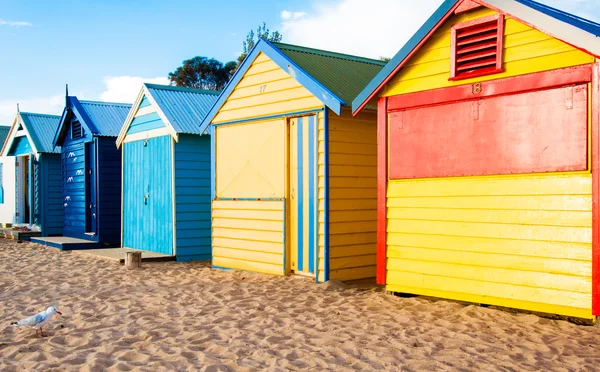 Cajas de baño en Brighton Beach, Australia — Foto de Stock