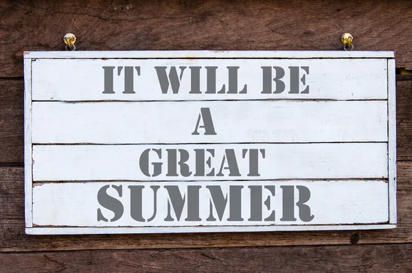 Inspirational message - It Will Be A Great Summer — 图库照片