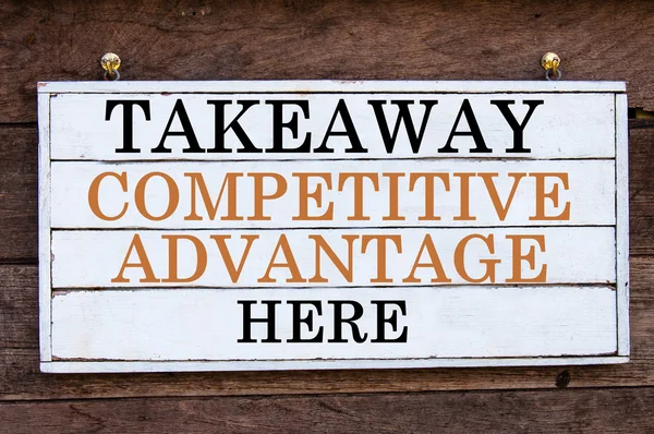 Inspirational message - Takeaway Competitive Advantage Here — 스톡 사진