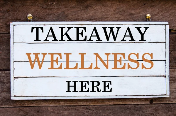 Messaggio ispiratore - Takeaway Wellness Qui — Foto Stock