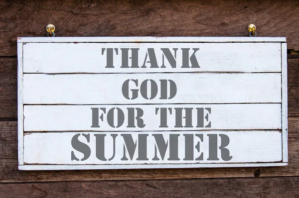Inspirational message - Thank God For The Summer — Zdjęcie stockowe