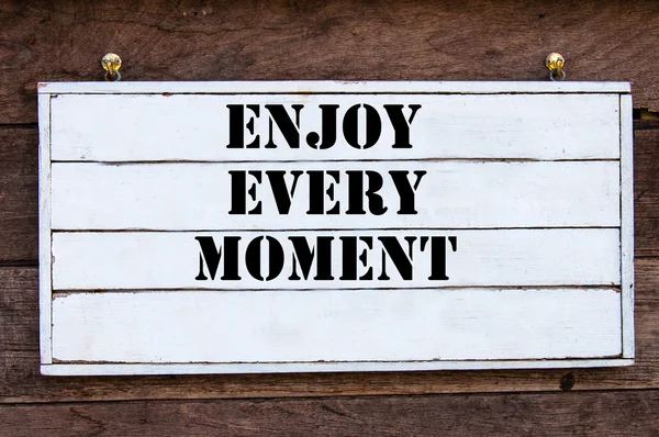 Inspirational message - Enjoy Every Moment — 스톡 사진