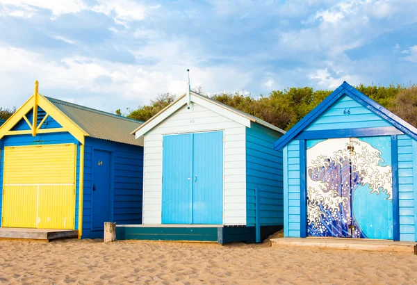 Mandi kotak di Brighton Beach, Australia — Stok Foto