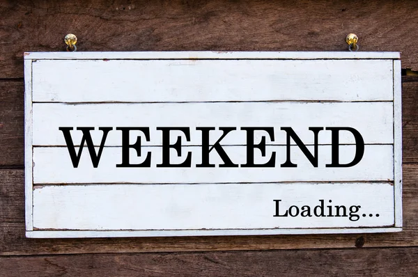 Inspirierende Botschaft - Weekend Loading — Stockfoto