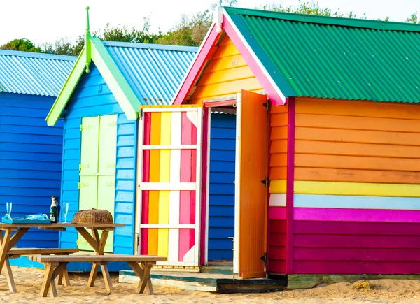 Banyo kutulara Brighton Beach, Avustralya — Stok fotoğraf