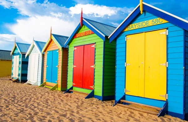 Cajas de baño en Brighton Beach, Australia — Foto de Stock