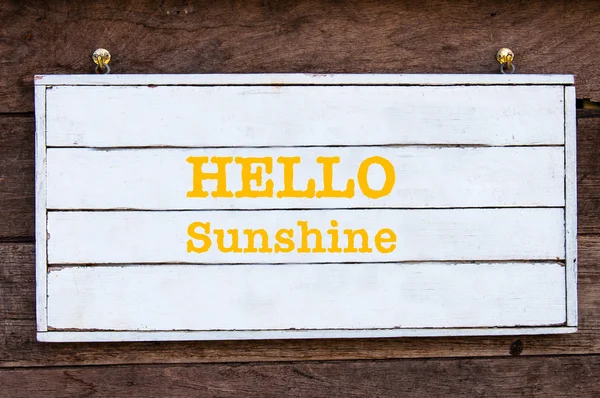 Mensagem inspiradora - Hello Sunshine — Fotografia de Stock