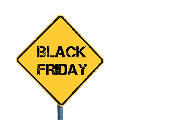 Segnaletica stradale gialla con messaggio Black Friday — Foto Stock