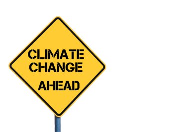 İklim değişikliği öncesinde mesaj ile sarı mesaj