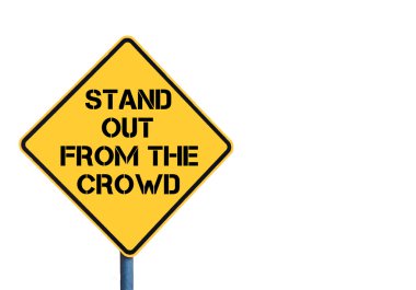 Stand dışarı gelen kalabalık mesaj ile sarı mesaj