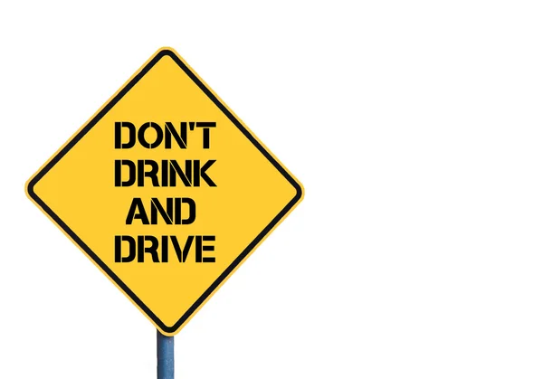 İleti içmem ve sürücü ile sarı mesaj — Stok fotoğraf