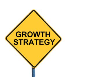 Büyüme stratejisini mesaj ile sarı mesaj