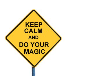 Sarı mesaj tutmak sakin ve yapmak Your Magic mesaj ile