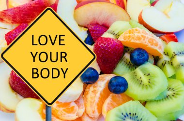 Sarı mesaj mesaj Love Your Body ile