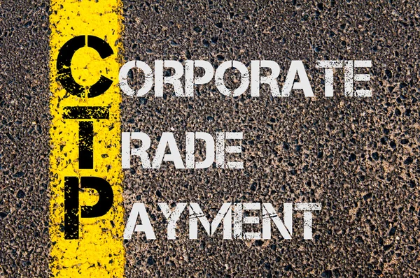 Üzleti betűszó Ctp vállalati kereskedelmi fizetés — Stock Fotó