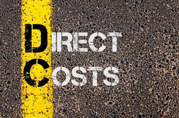 Business Acronym DC as DIRECT COSTS — Stock Photo, Image