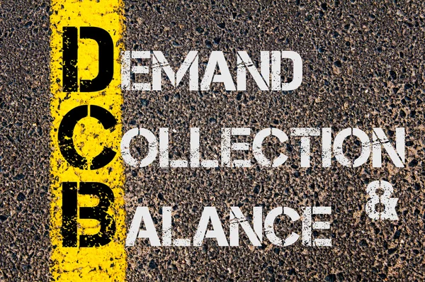 Liiketoiminnan lyhenne DCB DEMAND COLLECTION ja BALANCE — kuvapankkivalokuva