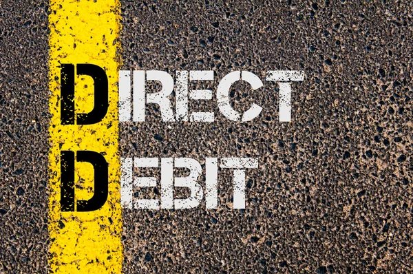 Business Acronym DD as DIRECT DEBIT — Stock Photo, Image