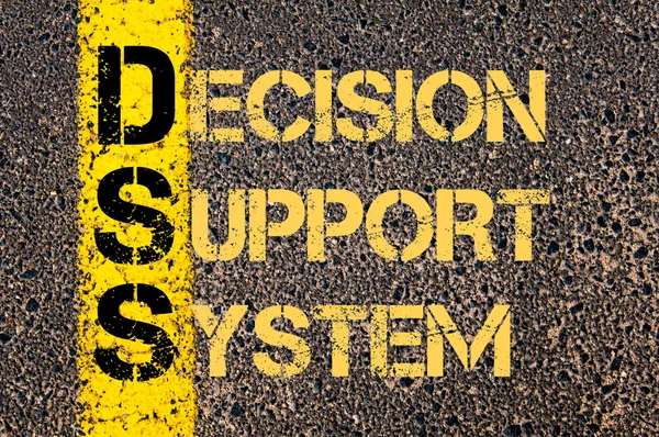 Business akronym Dss som beslutsstödsystem — Stockfoto