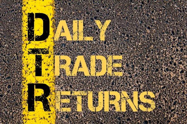 Acrónimo de negócio DTR como DAILY TRADE RETURNS — Fotografia de Stock