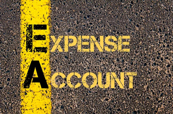 Acrónimo comercial EA as EXPENSE ACCOUNT — Foto de Stock