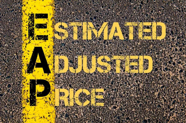 Biznes skrót Eap jak szacuje dostosowana cena — Zdjęcie stockowe
