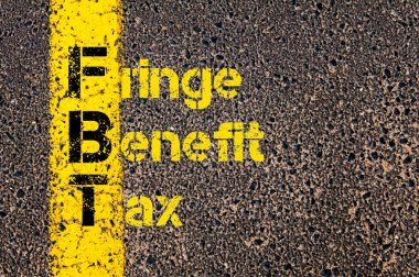 Business Acronym FBT as Fringe Benefit Tax