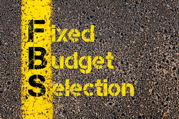 Acronyme d'entreprise FBS as Fixed Budget Selection — Photo