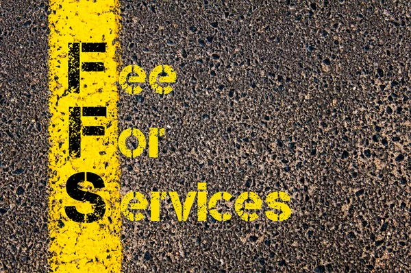 Acrónimo de negocio FFS as Fee For Services — Foto de Stock
