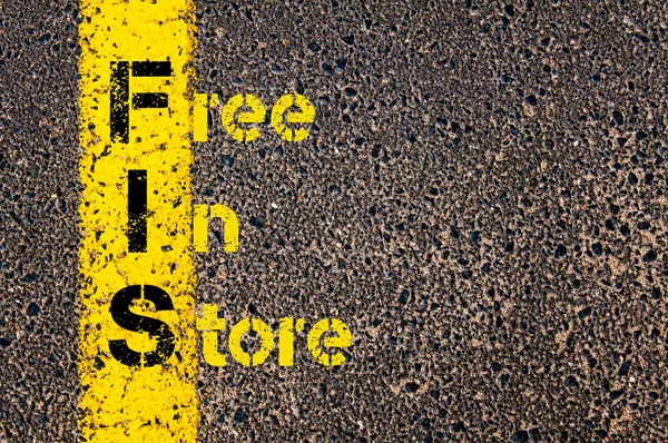 Acrónimo de negocio FIS as Free In Store — Foto de Stock