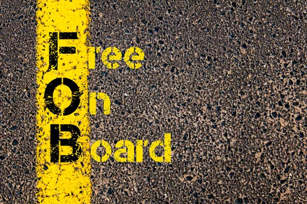 Business Acronimo FOB come Free On Board — Foto Stock