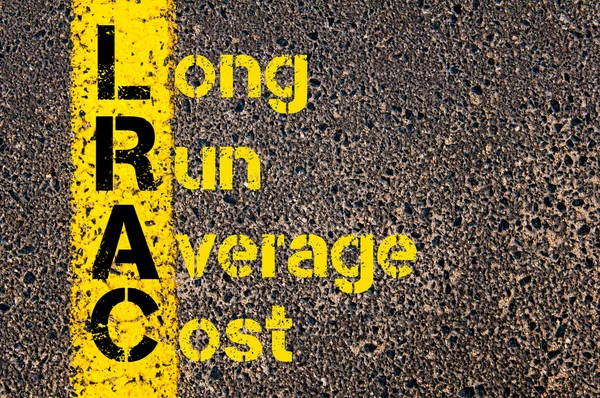 Бизнес-аббревиатура LRAC как Long Run Average Co. — стоковое фото