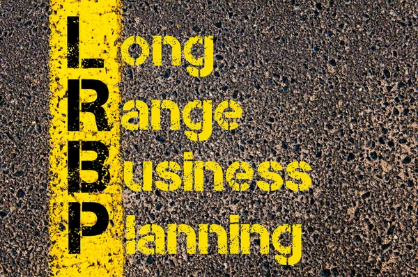 Acrônimo de negócio LRBP como planejamento de negócios de longo alcance — Fotografia de Stock