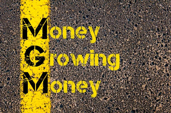 Business Acronym MGM as Money Growing Money — Stock Photo, Image