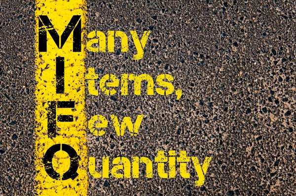 Business Acronimo MIFQ come molti articoli, Poche quantità — Foto Stock