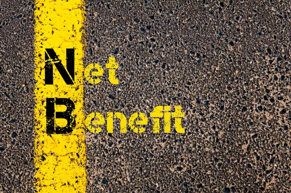Acronimul de afaceri NB ca beneficiu net — Fotografie, imagine de stoc
