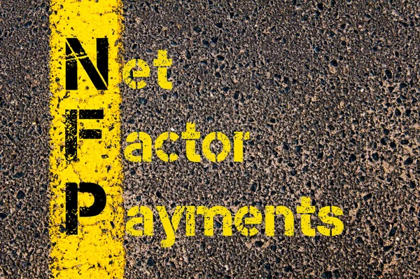 Business Acronym NFP as Net Factor Payments — Stock Photo, Image