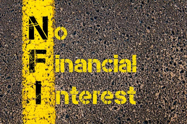 Business Acronym NFI as No Financial Interest — Stock Photo, Image